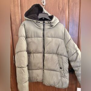 NWT Madden Girl moss green coat size XL